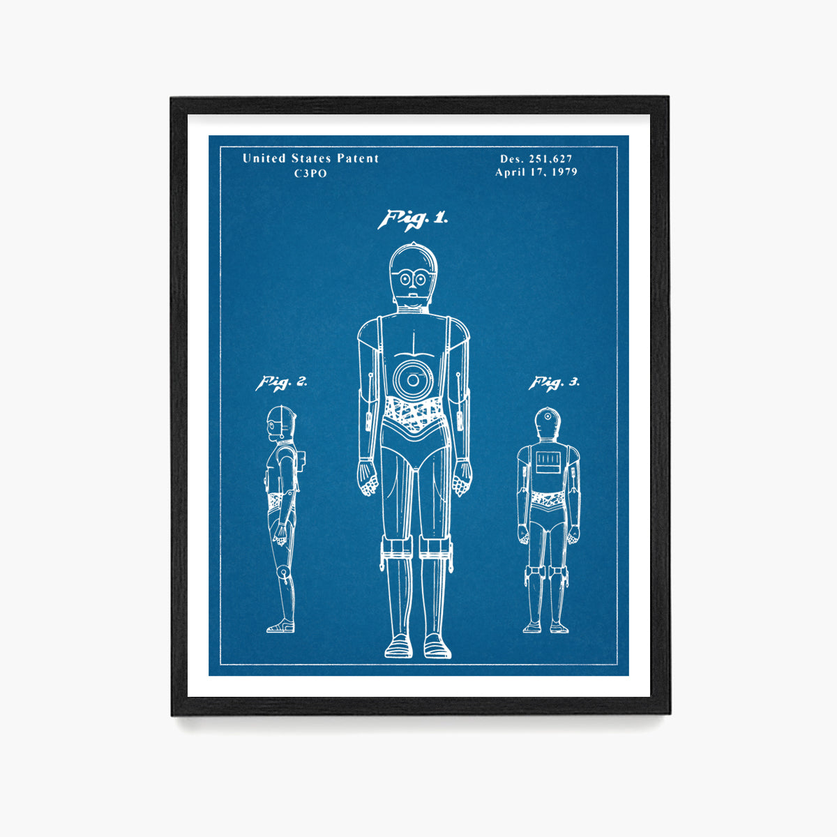 C3PO Patent Poster, Star Wars Patent Wall Art