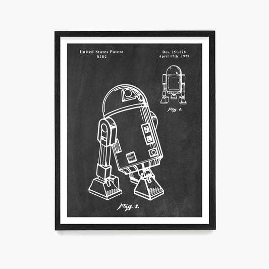 R2D2 Patent Poster, Star Wars Patent Wall Art