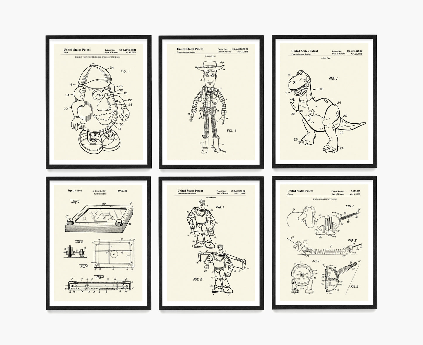 Toy Story Patent Poster Wall Art