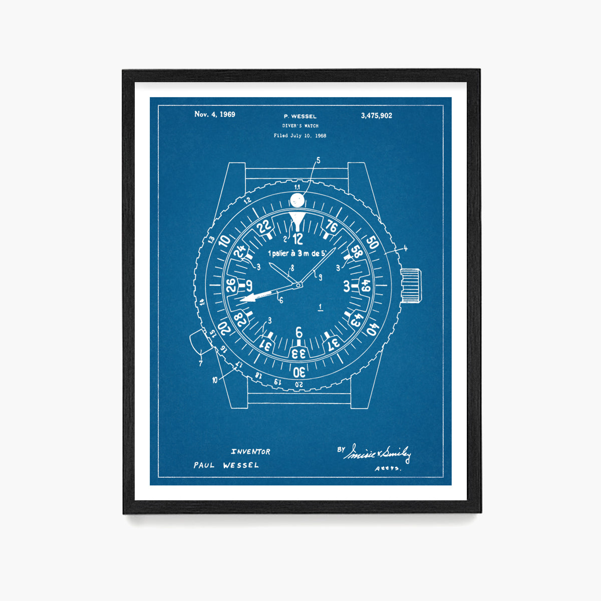 Rolex Wrist Watch Patent Poster, Watch Wall Art