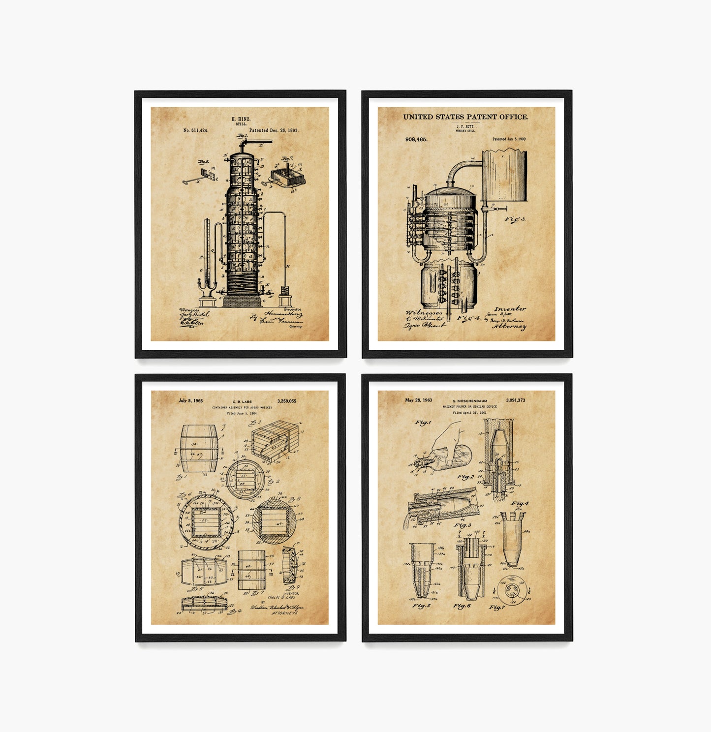 Whiskey Patent Wall Art, Whiskey Kitchen Poster, Kitchen Decor