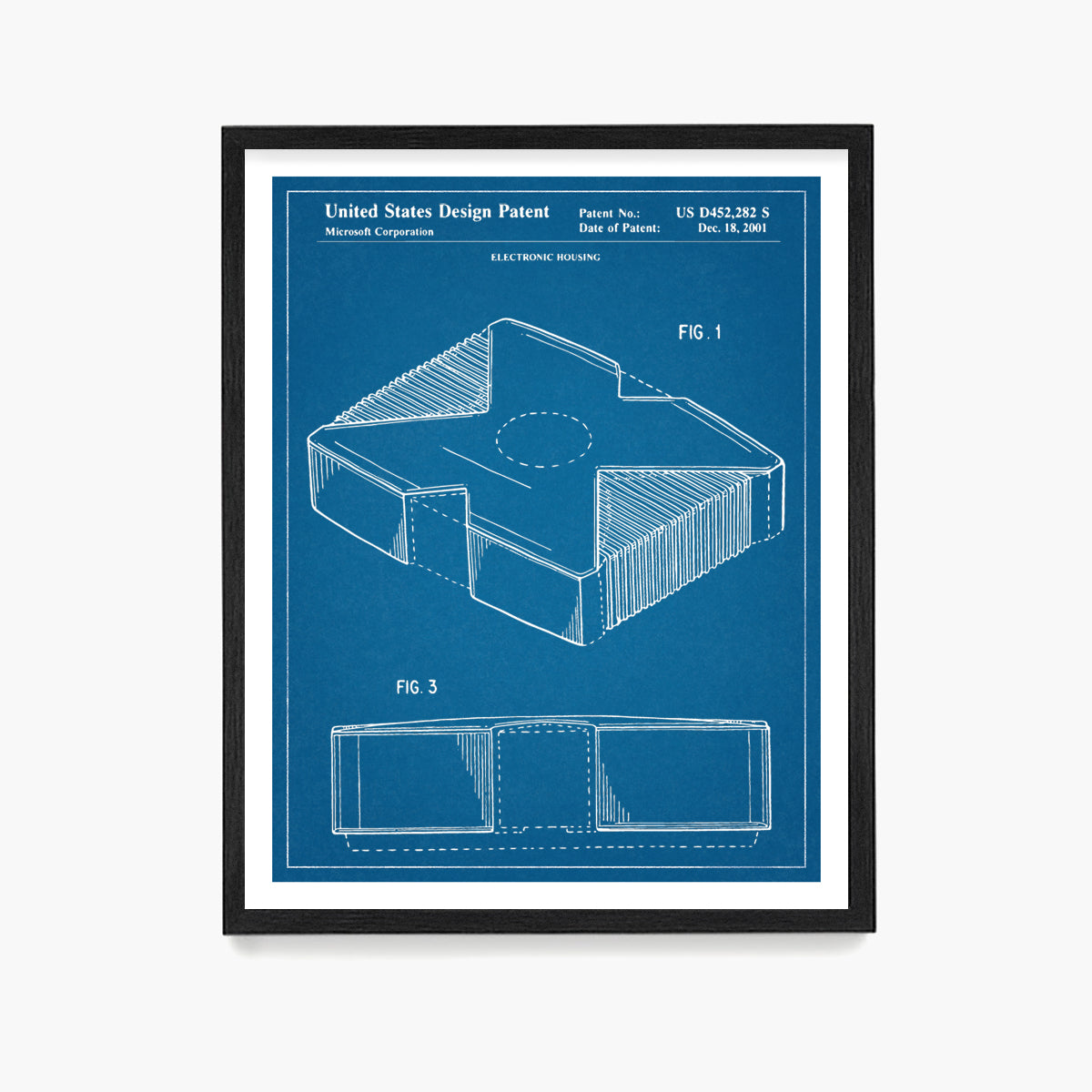 Xbox Console Patent Poster, Video Game Wall Art