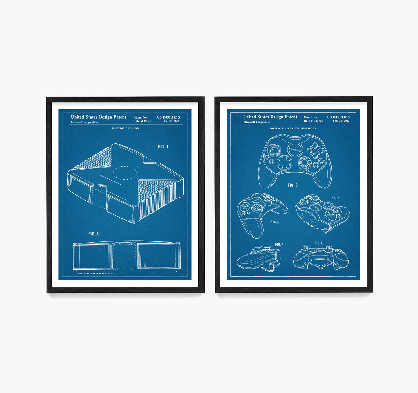 Xbox Video Game Patent Wall Art, Video Game Console Controller Poster