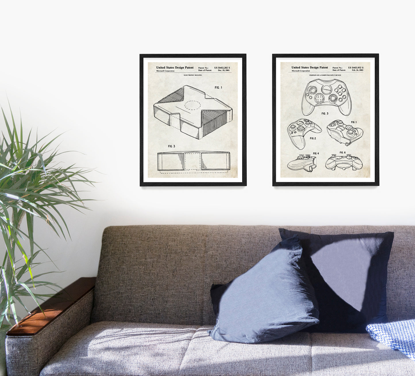 Xbox Video Game Patent Wall Art, Video Game Console Controller Poster