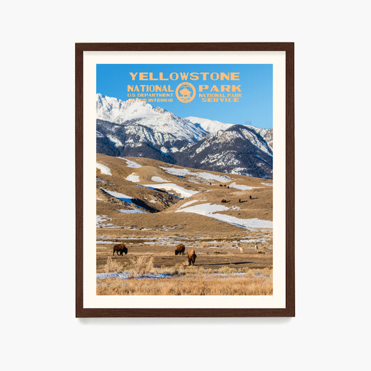 Yellowstone National Park Poster, National Park Wall Art