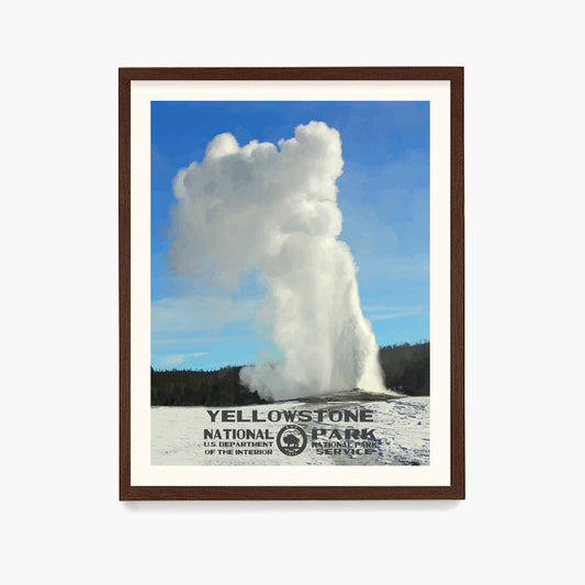 Yellowstone National Park Poster, National Park Wall Art