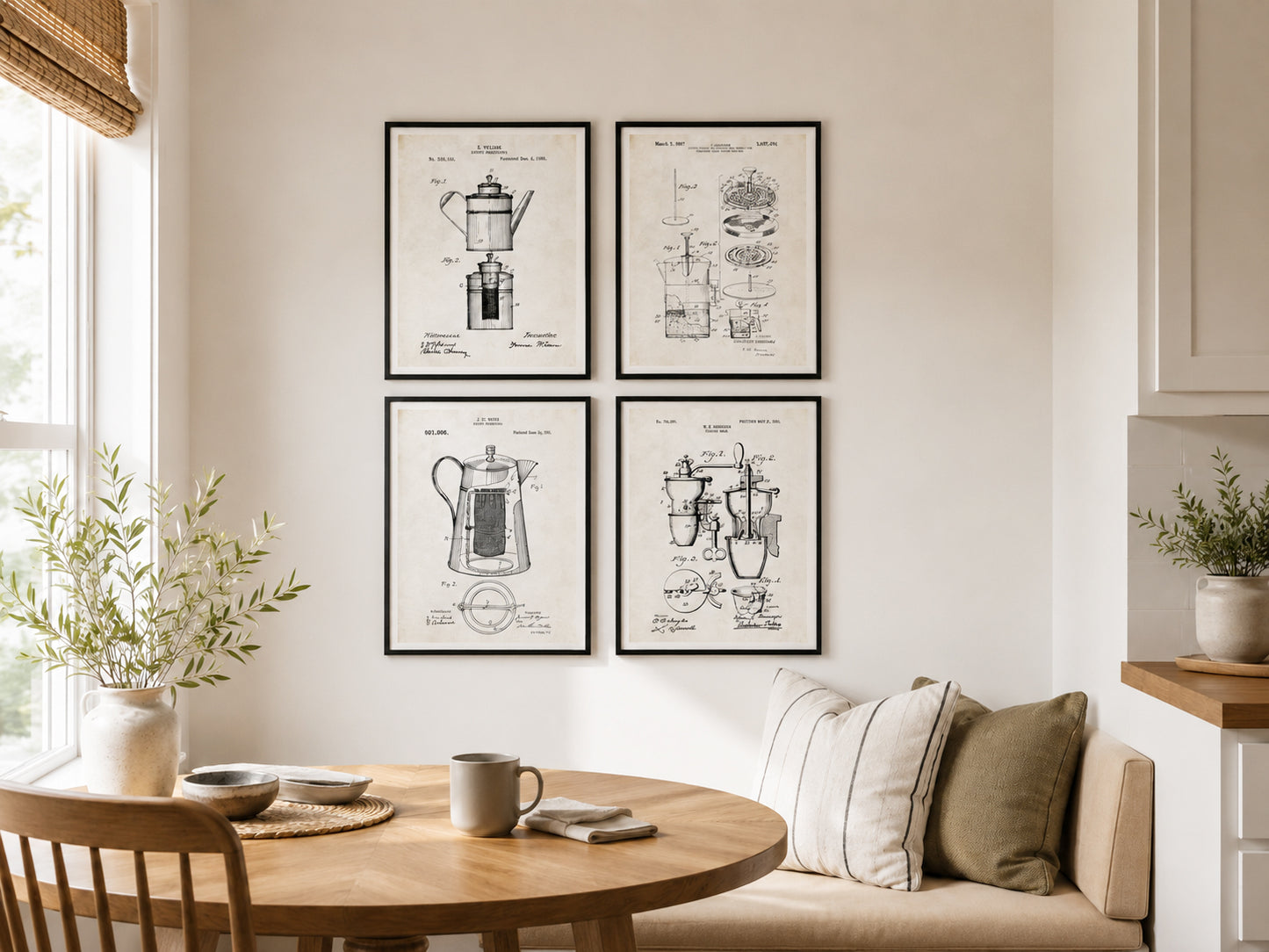 Coffee Patent Wall Art, Kitchen Poster