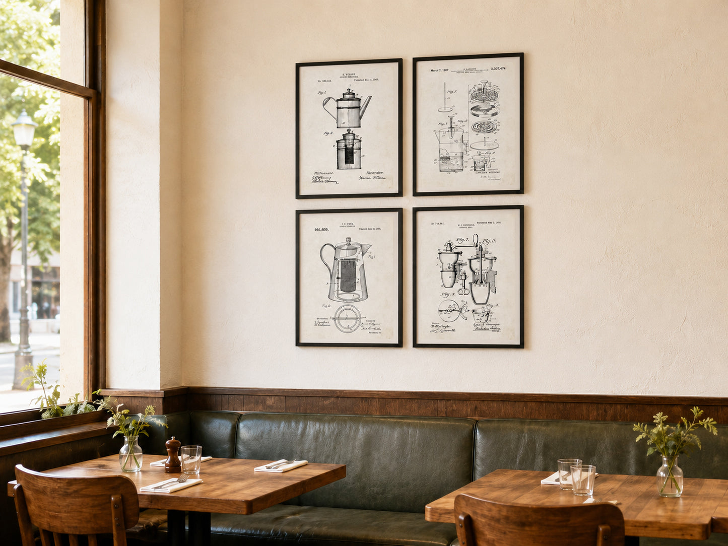 Coffee Patent Wall Art, Kitchen Poster