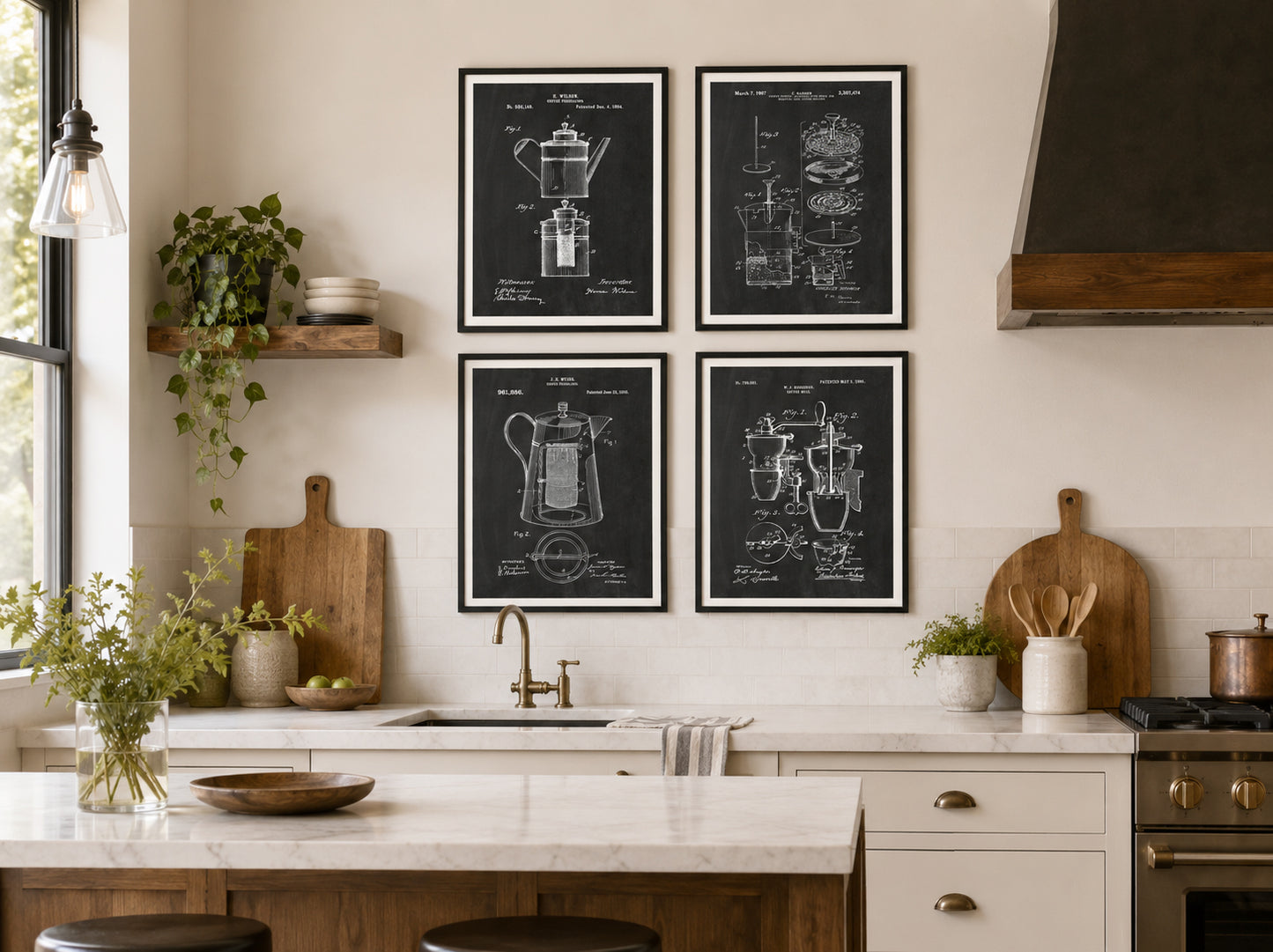 Coffee Patent Wall Art, Kitchen Poster