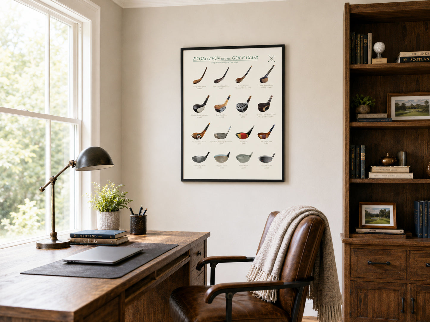 Golf Poster, Evolution of the Driver, Golf Wall Art