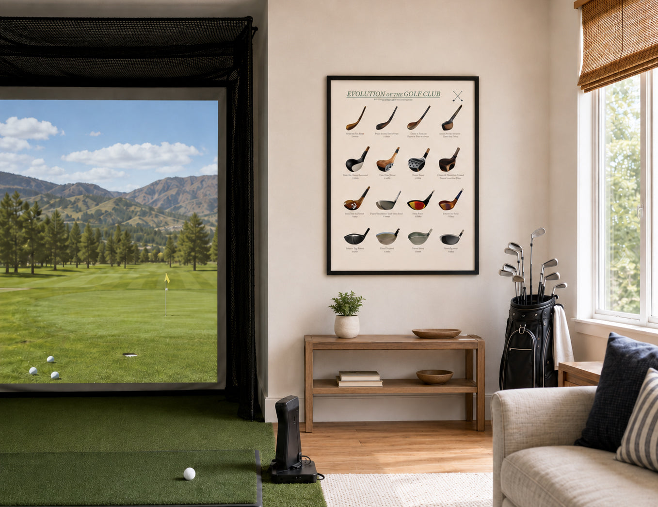 Golf Poster, Evolution of the Driver, Golf Wall Art