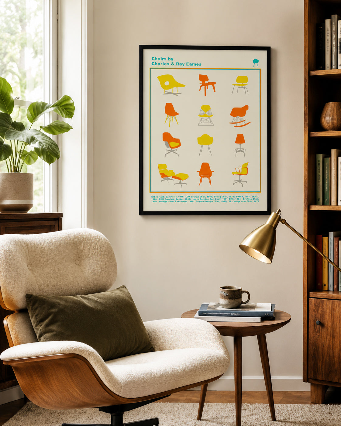 Eames Chair Typology Poster, Mid-Century Wall Art