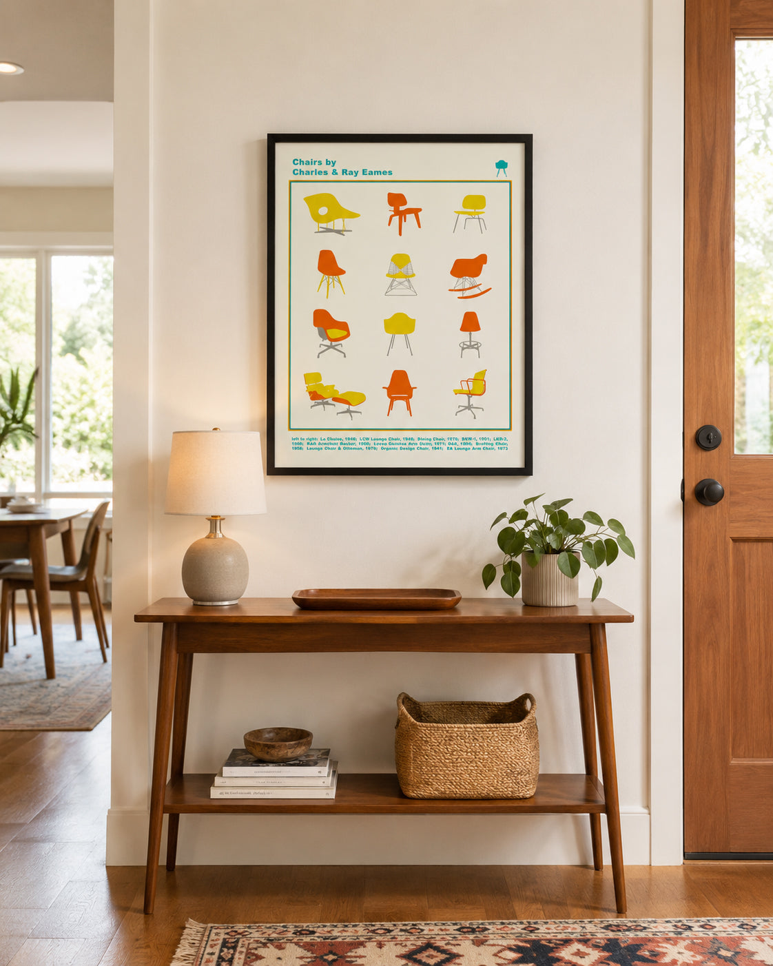Eames Chair Typology Poster, Mid-Century Wall Art