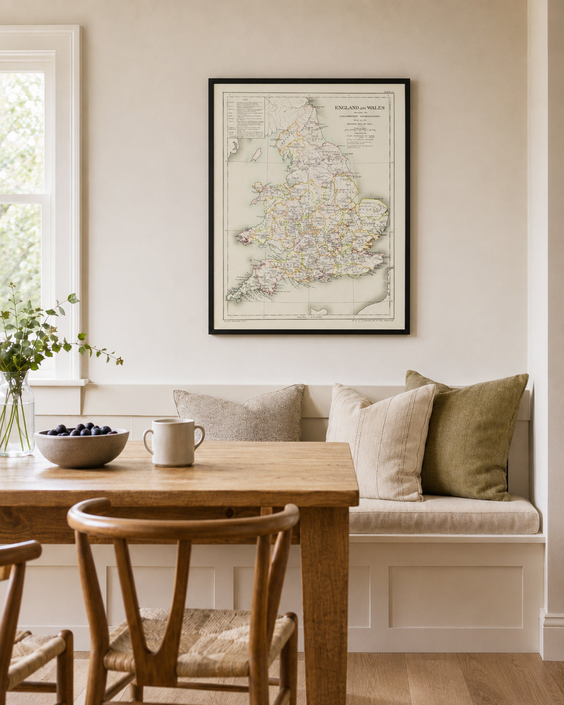 England Map, Map Wall Art, England Home Decor