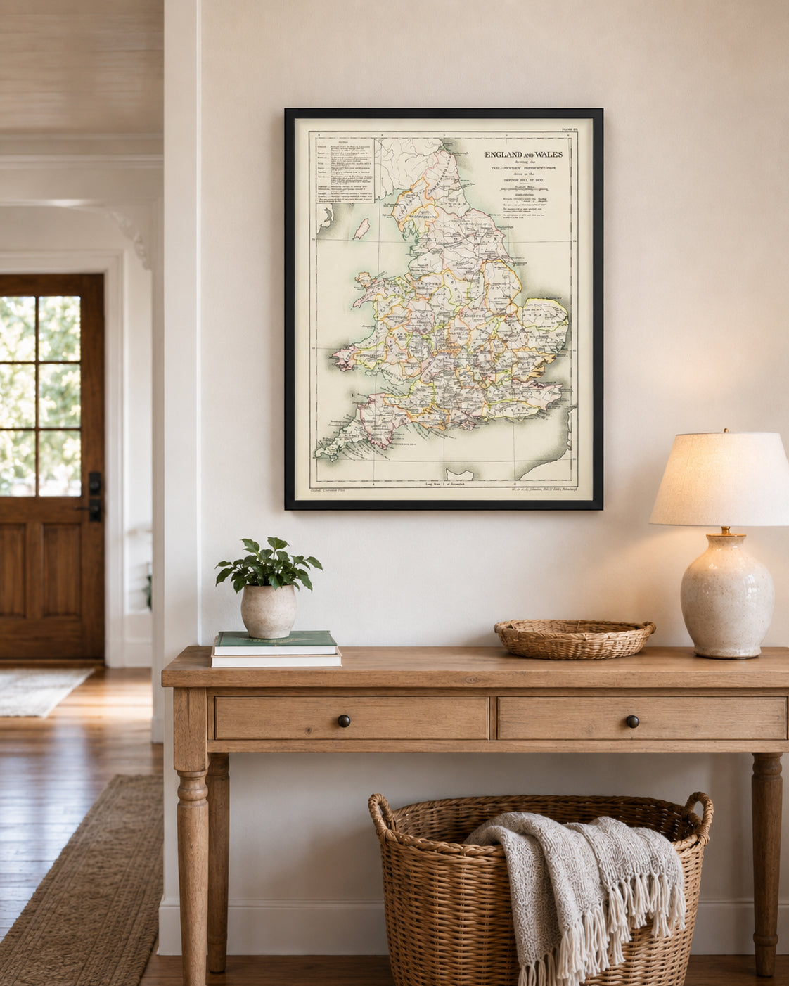 England Map, Map Wall Art, England Home Decor