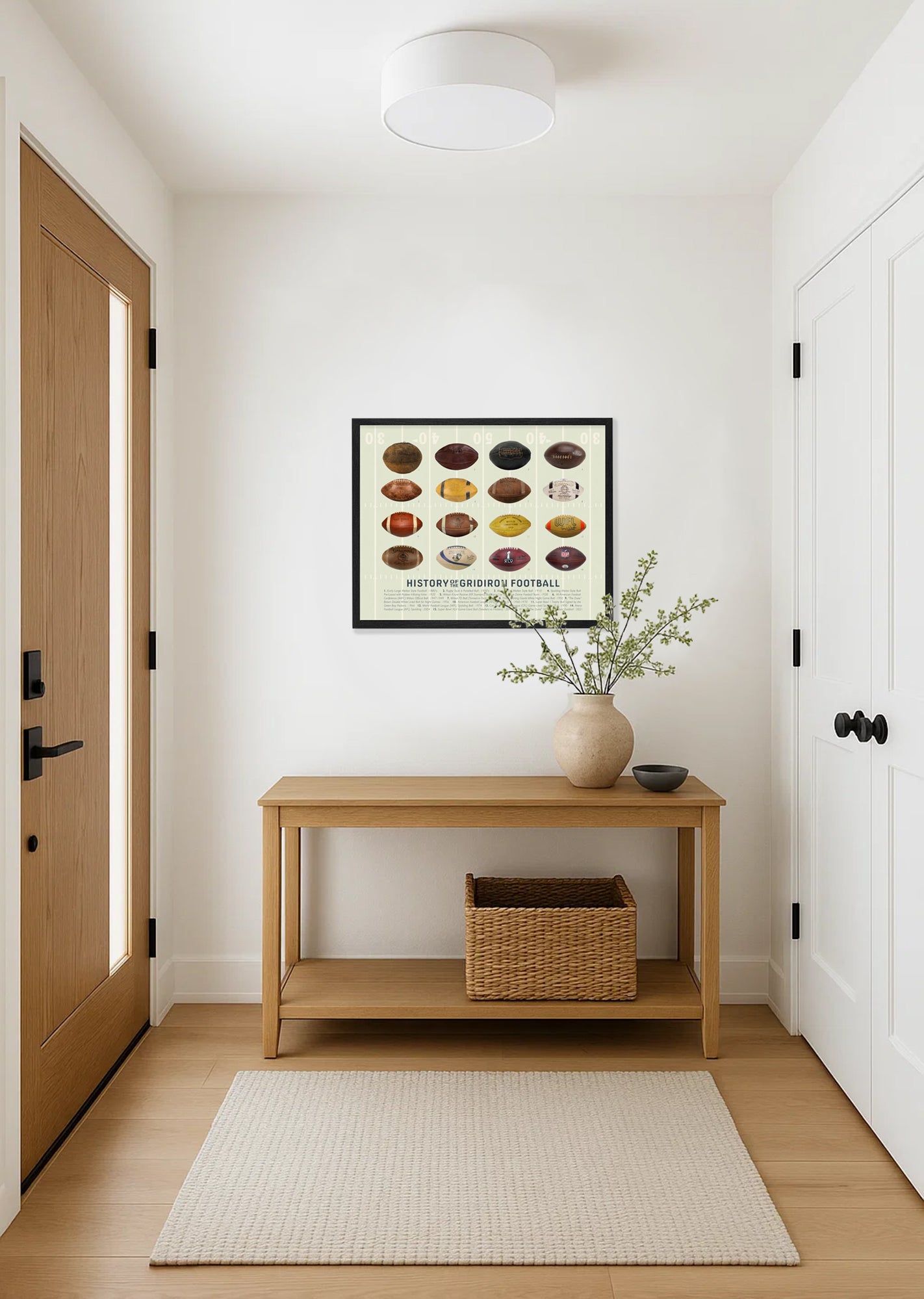 Evolution of the Football Poster, History of the Gridiron Football Wall Art, Football Gift