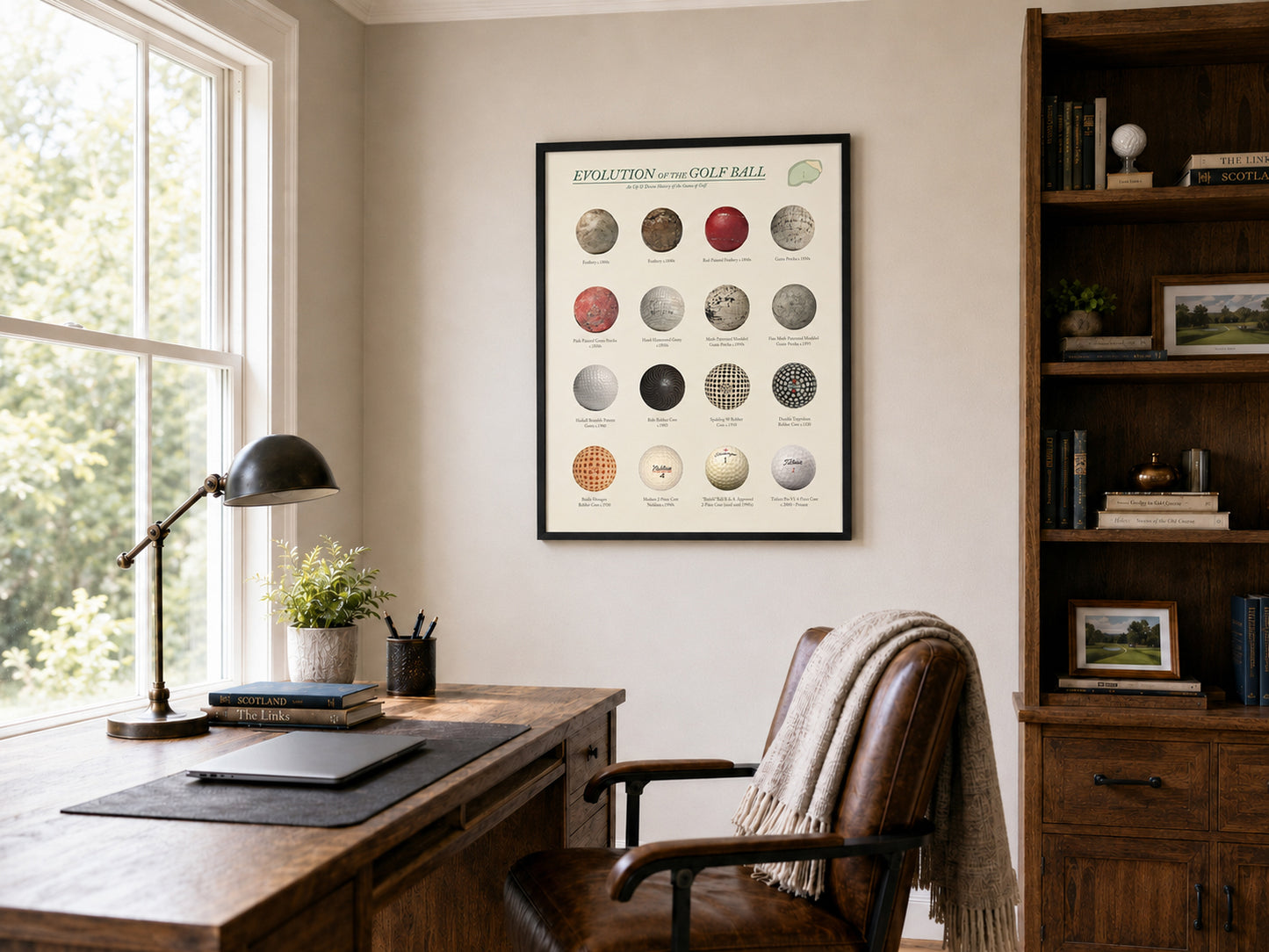 Golf Poster, Evolution of the Golf Ball, Golf Wall Art