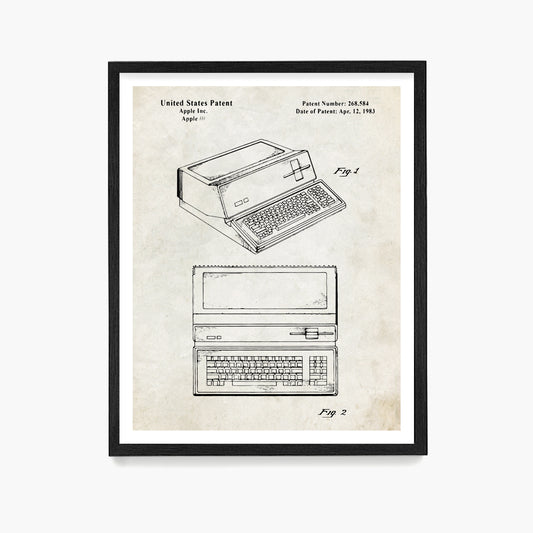 Apple Computer Patent Poster, Computer Tech Wall Art
