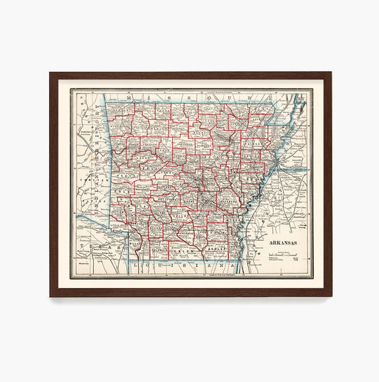 Arkansas Map, Arkansas Home, Map Wall Art, Little Rock Map