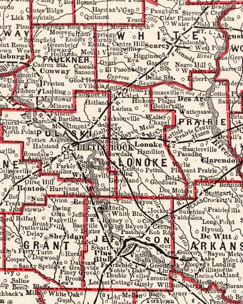 Arkansas Map, Arkansas Home, Map Wall Art, Little Rock Map
