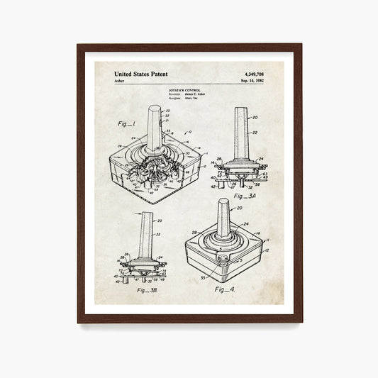 Atari Console Patent Poster, Video Game Wall Art