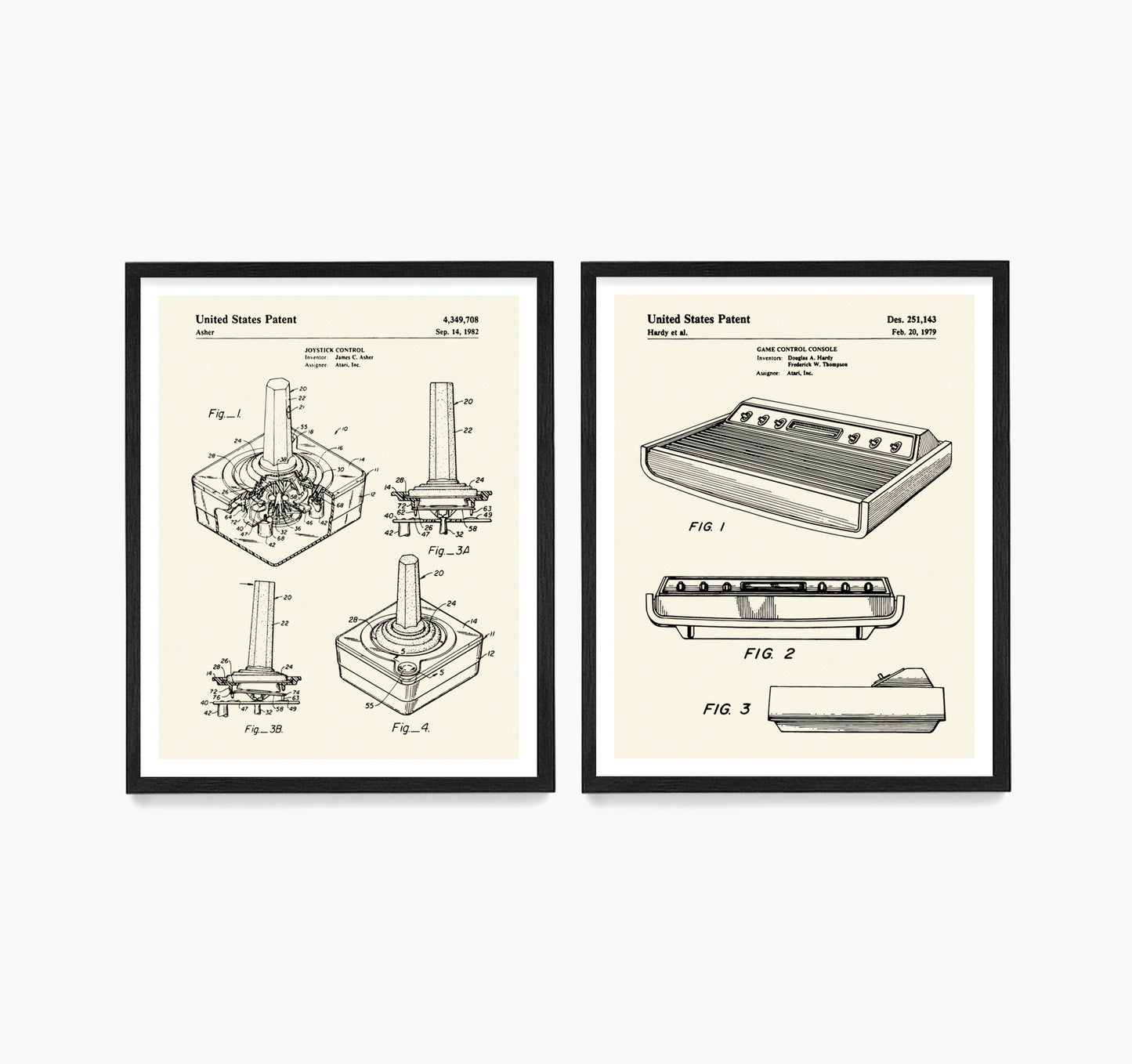 Atari Video Game Patent Wall Art, Video Game Console Controller Poster
