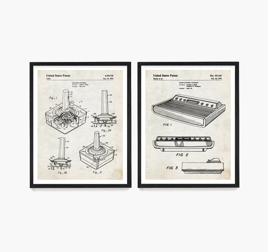 Atari Video Game Patent Wall Art, Video Game Console Controller Poster