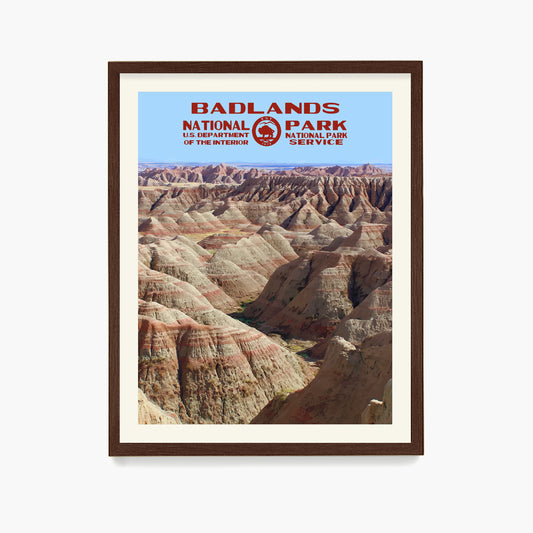 Badlands National Park Poster, National Park Wall Art