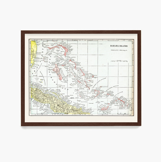 Bahama Island Map, Bahamas Home, Map Wall Art