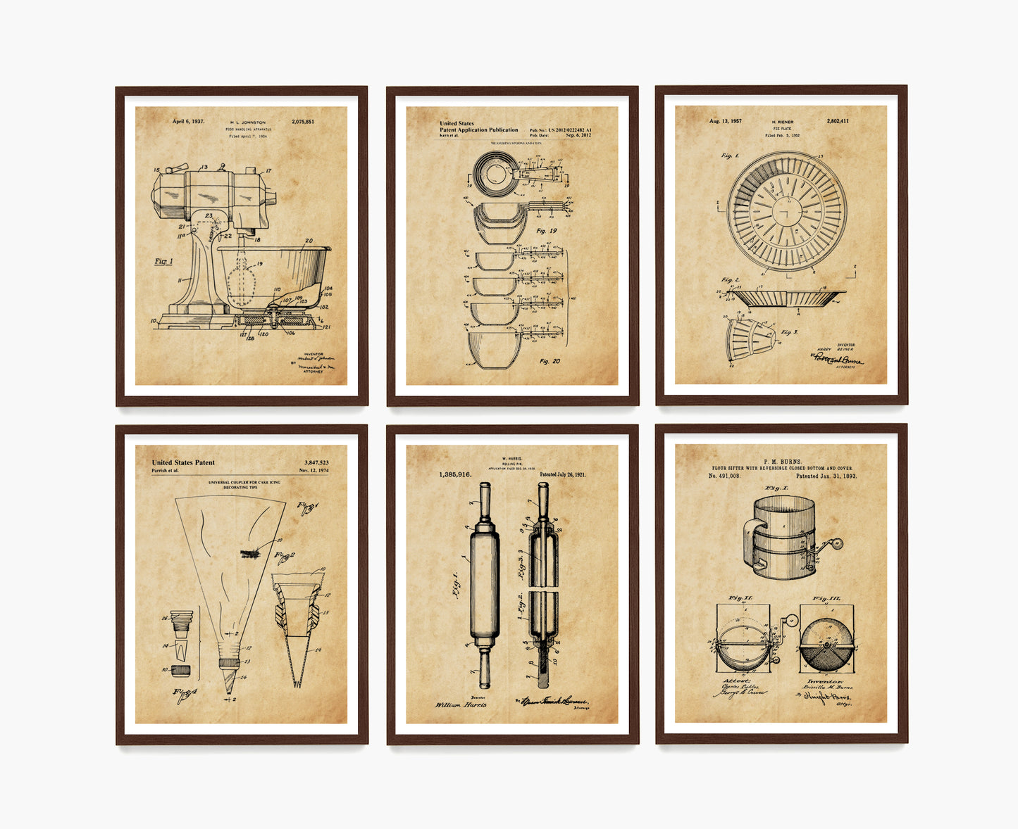 Baking Patent Wall Art, Kitchen Poster, Baker Gift