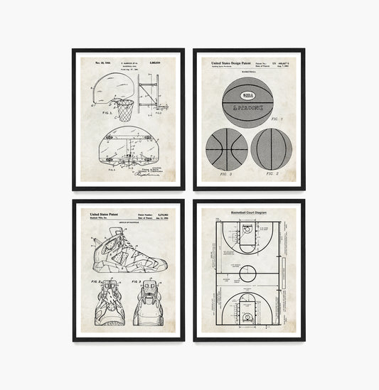 Basketball Patent Wall Art, Basketball Poster