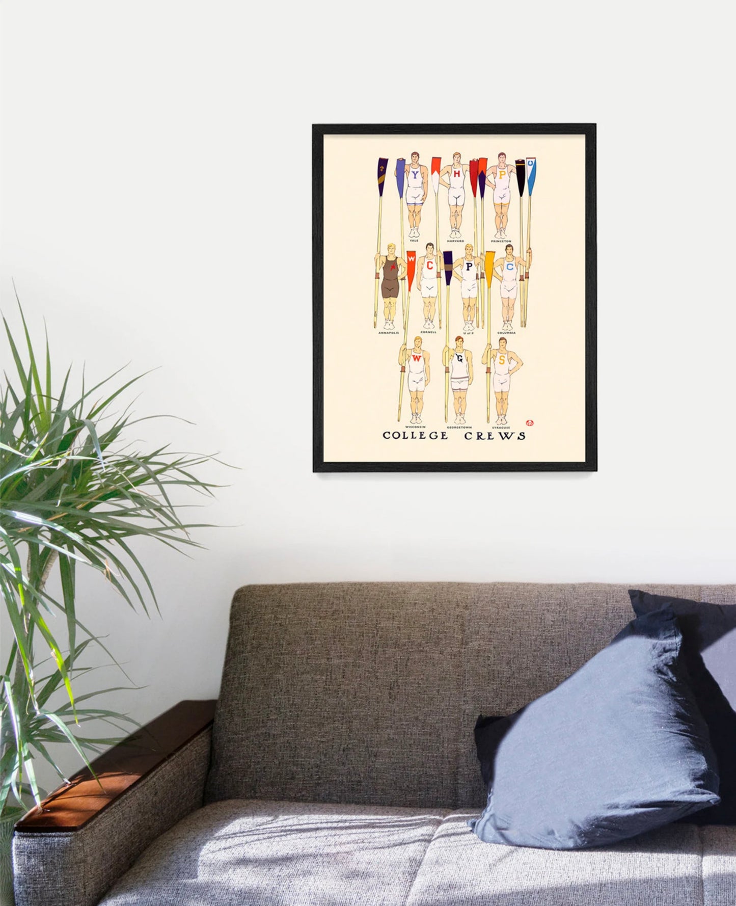 College Crew Poster, Crew Wall Art, Rowing Decor