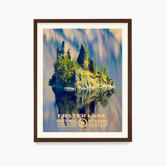 Crater Lake National Park Poster, National Park Wall Art