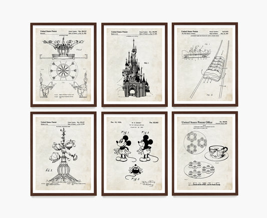 Disney Patent Wall Art Poster Set