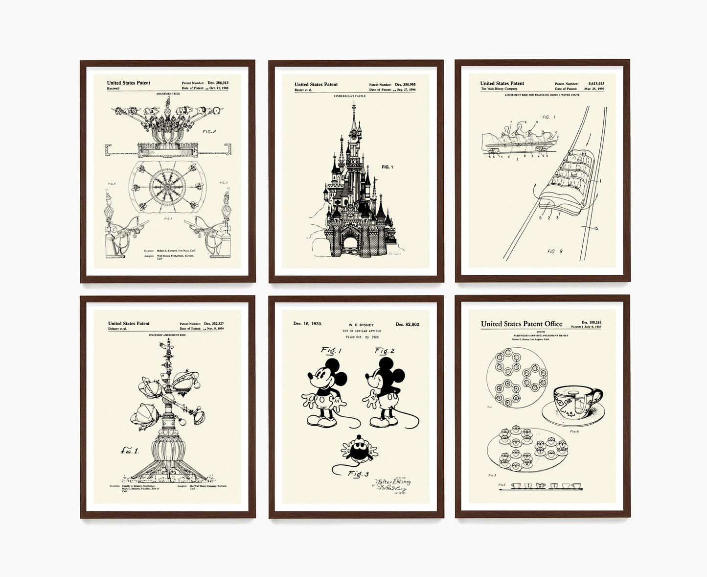 Disney Patent Wall Art Poster Set