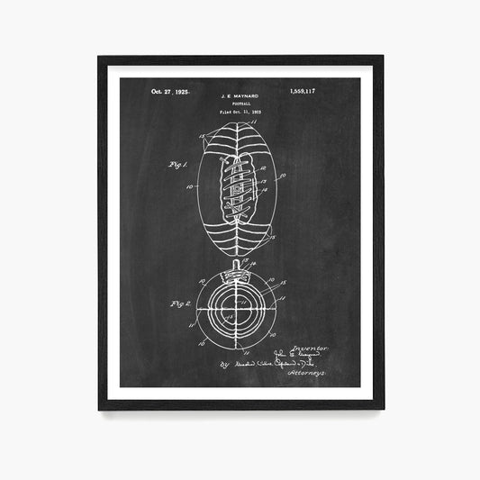 Football Patent Poster, Football Wall Art