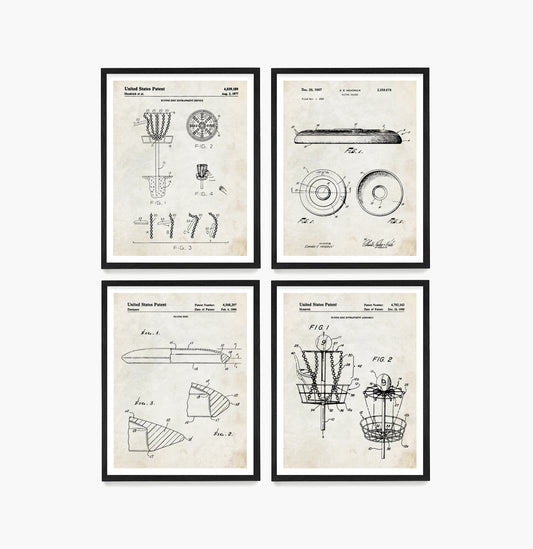 Frisbee Patent Wall Art, Disc Golf Patent Poster
