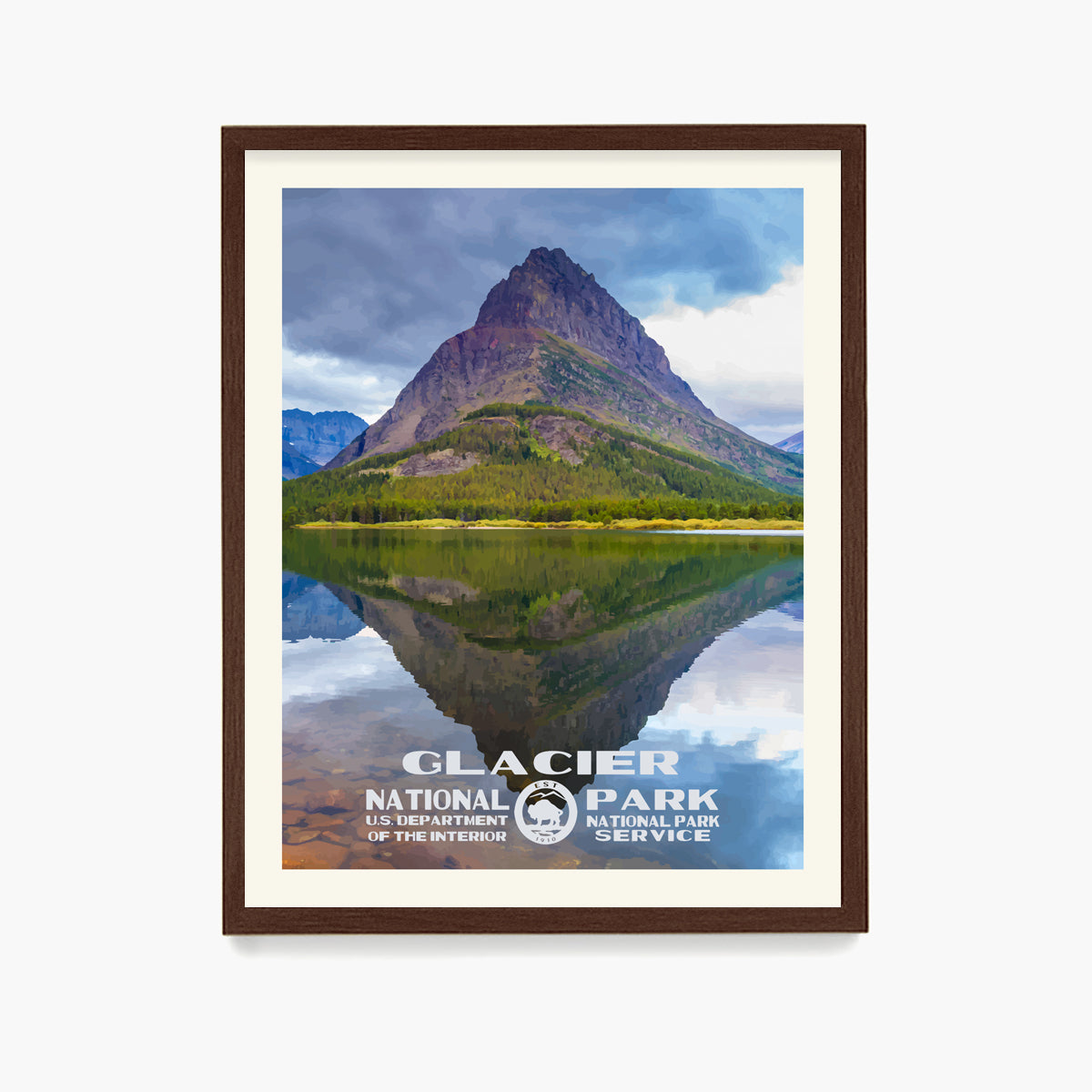 Glacier National Park Poster, National Park Wall Art