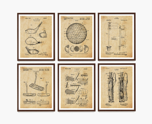 Golf Patent Wall Art, Golf Posters, Golf Gift