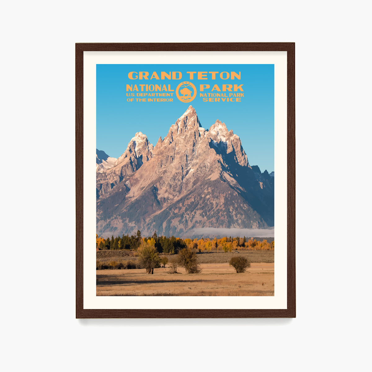 Grand Teton National Park Poster, National Park Wall Art