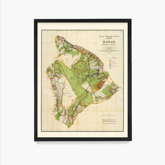 Hawaii Map, Hawaii Home, Big Island Map Wall Art