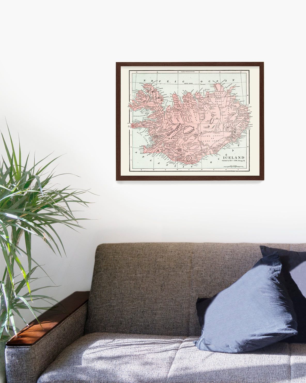 Iceland Map, Iceland Home, Map Wall Art