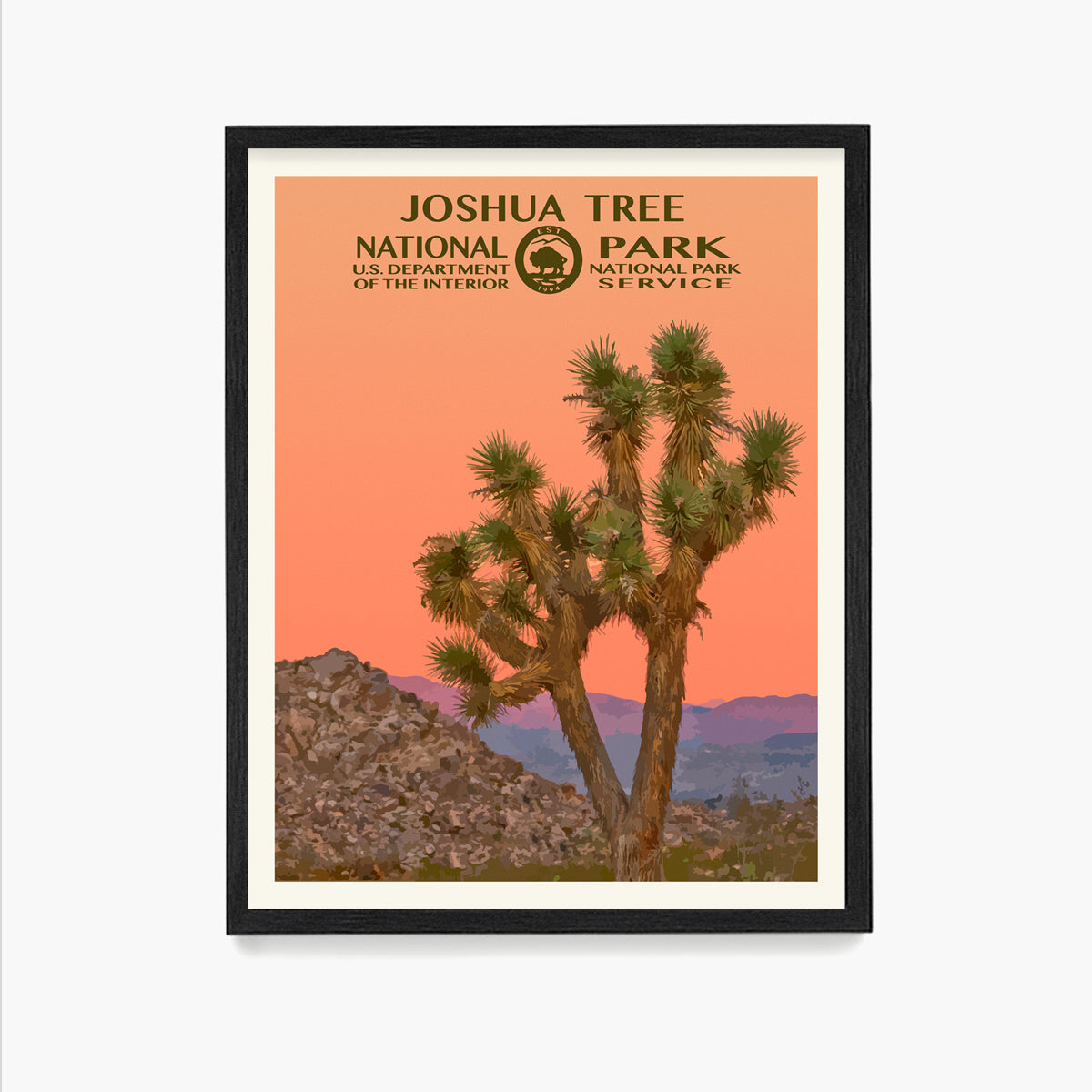 Joshua Tree National Park Poster, National Park Wall Art, Travel Poster