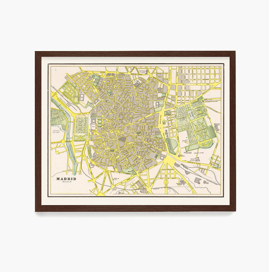 Madrid Map, Madrid Home, Spain Map Wall Art