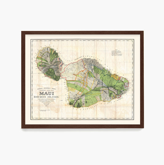 Maui Map, Hawaii Home, Maui Map Wall Art