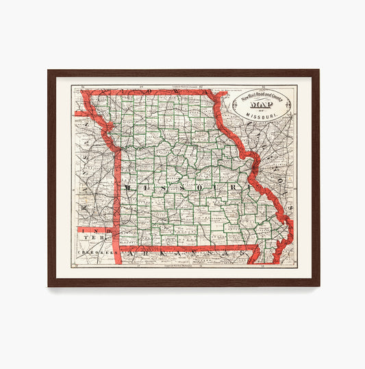 Missouri Map, Missouri Home, Kansas City Map Wall Art