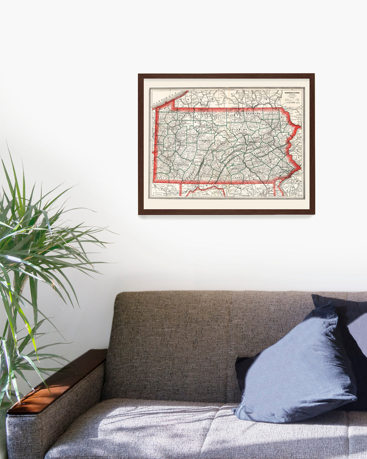 Pennsylvania Map, Pennsylvania Home, Map Wall Art