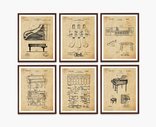 Piano Patent Wall Art, Music Poster, Steinway Piano Patent