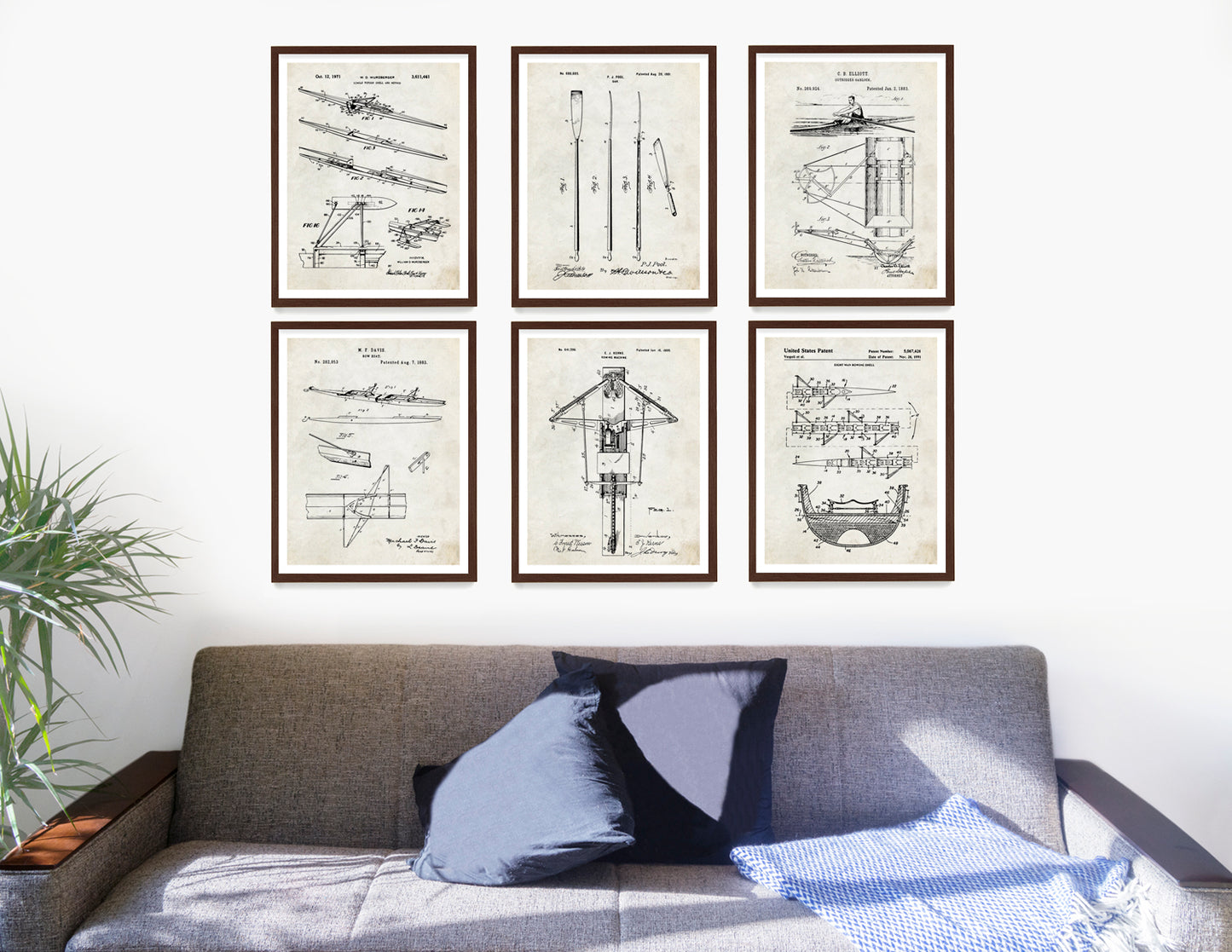 Rowing Patent Wall Art, Crew Poster, Sculling Patent Decor
