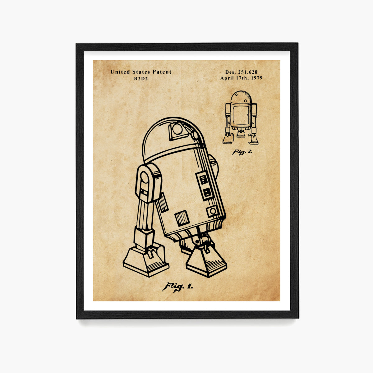 R2D2 Patent Poster, Star Wars Patent Wall Art